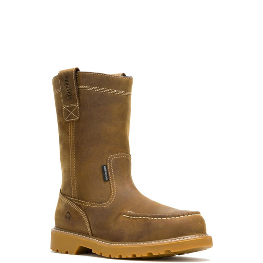 Men's Floorhand Moc-Toe Pull-On Work Wellington - Brown - W250029