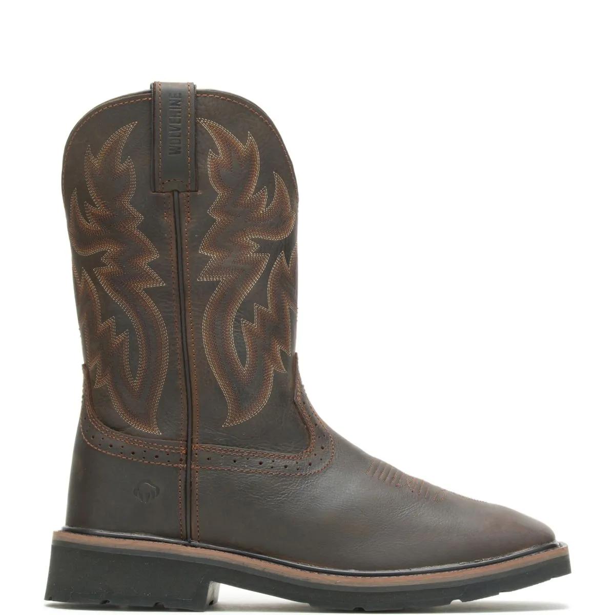Men's Rancher Square-Toe Steel-Toe Wellington - Brown - W10702