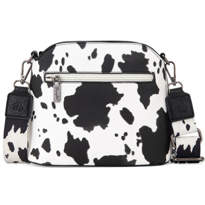 Wrangler Cow Print Crossbody Bag - Black - WG133-213